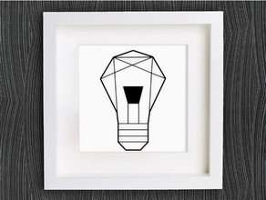 customizable origami light bulb 2d art bracelet customized customizer decor decoration decorations decorative earring geometric geometrical gl hlampe homedecor home idea jewelry lowpoly low poly necklace openscad pendant ring wall 3d print model - Mito3D