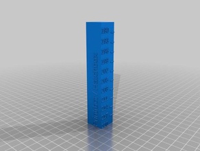 my customized temperature calibration tower 220-190 steep 3 3d printing tests 3d print model - Mito3D