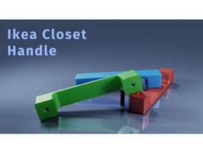 ikea closet handle replacement parts 3d print model - Mito3D