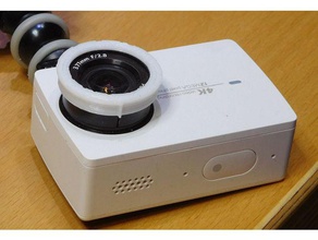 anello di messa a fuoco yi 4k - pixaero obiettivo la fotocamera xiaomi yi4k yi4kplus 3d print model - Mito3D