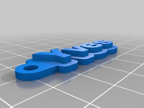 porte clef yves Schlüsselanhänger kundengebundene 3d print model - Mito3D