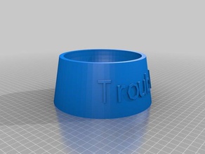 trouble's customized fully parametric cat food bowl pets 3d print model - Mito3D