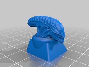 alien-Tastenkappe Kunst 3d print model - Mito3D