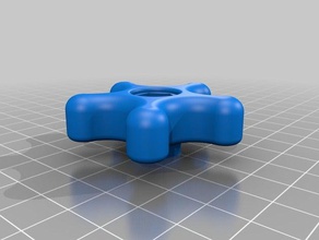 liso n' cheio de curvas estrela botão 1 a 4 -20 parafuso partes personalizado holddown knob 3d print model - Mito3D