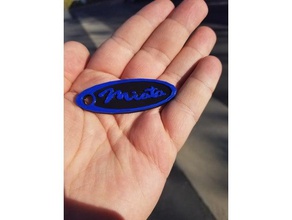 miata logo keychain automotive mazda mx5 na 3d print model - Mito3D