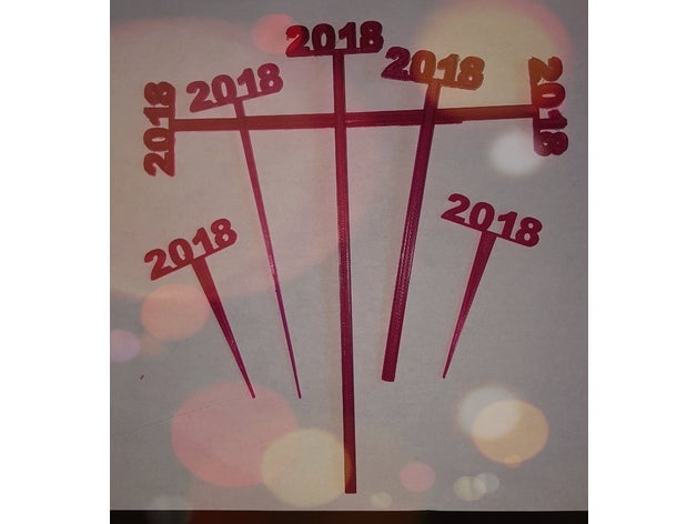 2018 graduation party picks swizzle sticks kitchen & dining new year celebration chinese class cocktail stirrer cupcake drinks grad graduate happy years eve toothpick 3D print model - Mito3D