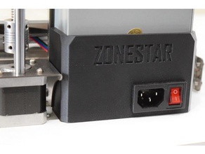 power supply cover zonestar p802qr2 3d printer parts dual extruder extrusion 3d print model - Mito3D