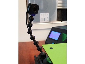 c525 cam holder tevo tornado 3d printer accessories 2040 mount adjustable camera logitech raspberry pi 3d print model - Mito3D