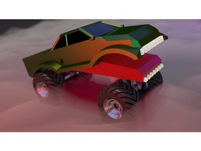 monster truck v1 giochi e giocattoli auto divertente ragazzi giocattolo camion 3d print model - Mito3D