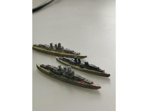 ww2 naval boardgame pieces models sea ship wargaming ww1 3d print model - Mito3D