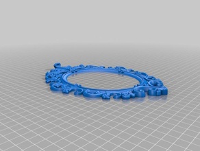 baroque frame flat base printing 3d print model - Mito3D
