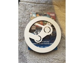 steam hediye kartı sahibi işaretler ve logolar 3d logosu kart logo buhar 3d print model - Mito3D