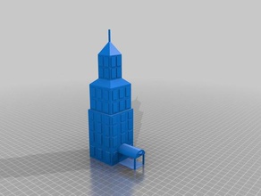 simple skyscaper buildings & structures home skyscraper window 3d print model - Mito3D