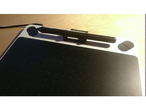 wacom intuos Stift-Halter gadgets Halter Stift 3d print model - Mito3D