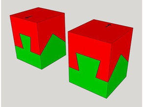 el castillo de osaka pilar empalme puzzles Puzzle en 3d imposible cola milano la carpintería tsugite 3d print model - Mito3D