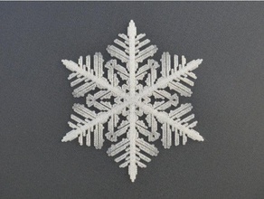 snowflake growth simulation blockscad math art blockscadsnowflake hexagon 3d print model - Mito3D