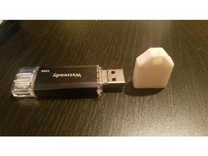 usb key chain cap 3d printer accessories flash drive keychain top holder 3d print model - Mito3D