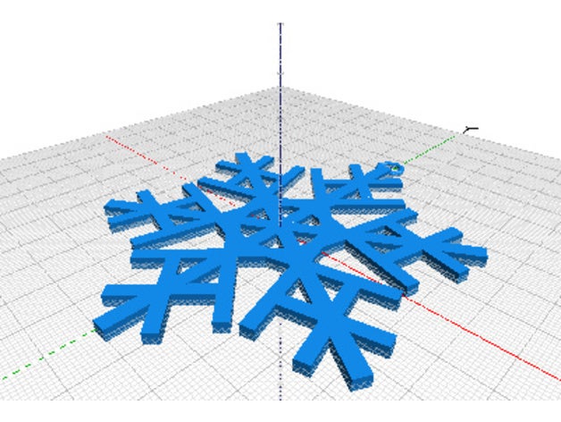 snowflake 2 decor 2018 new year blockscadsnowflake happy 3D print model - Mito3D