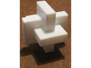 3d rompecabezas de la estrella puzzles Puzzle en 3 piezas c-ring el o-ring openscad 3d print model - Mito3D