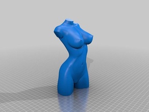 kadın gövde çıplak 3d baskı torso 3d print model - Mito3D