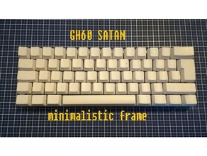 gh60 satan mechanical keyboard three piece minimalistic frame diy 3d print model - Mito3D