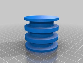 triple 50mm pulley 3d printing belt filament gantry block system i3 idler pulleys 3d print model - Mito3D