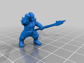 18mm orc chief d&d toys & games dnd dungeons dragons pen paper rpg 3d print model - Mito3D