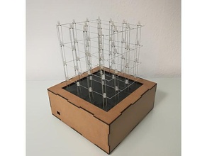 led cube & case electronics 3d printing lasercut led-cube makerfaire 3d print model - Mito3D
