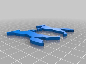 boucle d'oreille cheval cabr A impressão 3d 3d print model - Mito3D