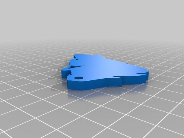 porte-cl loup L'impression 3d 3D print model - Mito3D