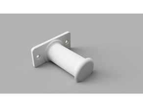 simple wall mount spool holder 3d printer accessories filament spoolholder 3d print model - Mito3D