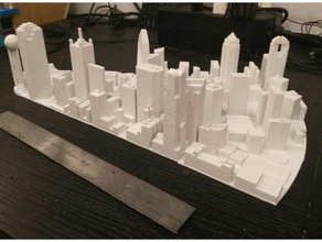 dallas only bigger buildings & structures 3d print model - Mito3D