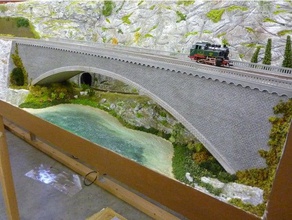 ponte di pietre d'angolo arc hobby ho-scala siebwalde 3d print model - Mito3D