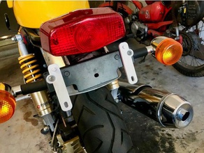 royal enfield gt placa de licença do suporte a indústria automotiva continental moto motocicleta 3d print model - Mito3D