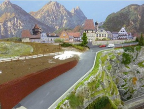 barreras de seguridad hormigón hobby ho-escala jan sieber modelo carretera y ferrocarril los trenes del paisaje siebwalde 3d print model - Mito3D