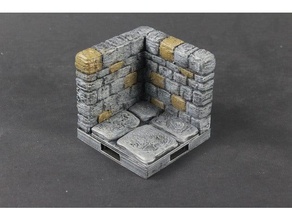 openforge 20 dungeon stone corner toy & game accessories dnd tiles miniatures openforge2 pathfinder rpg tabletop terrain tile 3d print model - Mito3D