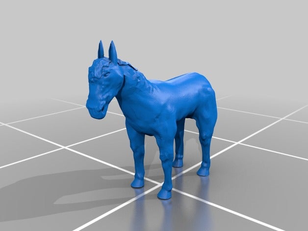 basic horse animals pony 3D print model - Mito3D