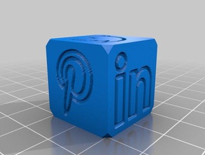 social dado invertido dados personalizado 3d print model - Mito3D