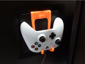 xbox one s contoller stand jogos de vídeo computador controlador suporte fusão 360 manette fio do gerenciamento arame um 3d print model - Mito3D