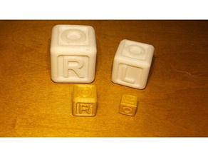 right-left-center dice game r l c 3d print model - Mito3D