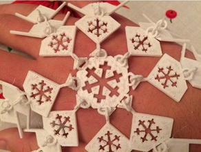 blockscad tissu de flocon neige art blockscadsnowflake 3d print model - Mito3D