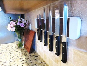 magnetic knife rack - 3d printing build kitchen & dining cooking holder organization storage 3d print model - Mito3D