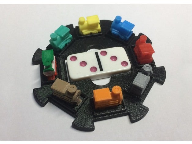 mexican train domino hub games 3D print model - Mito3D