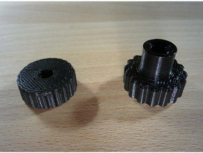 improved knob taz 6 any d-shaft 3d printer parts d shaft lulzbot 3d print model - Mito3D