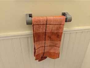 simple toallero de barra cuarto baño fusion360 toalla mano titular los hogares la 3d print model - Mito3D