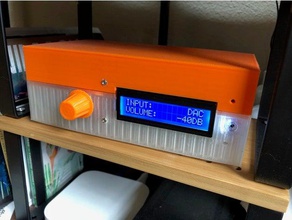 proyecto de cerramiento pga2311 preamplificador entrada conmutador kit la electrónica aficionado a música carcasa audio en casa 3d print model - Mito3D