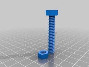 10m Mutter Schraube 3d-drucken bolt Sechskantmutter m 10 m3-Mutter m6 Nüsse 3d print model - Mito3D