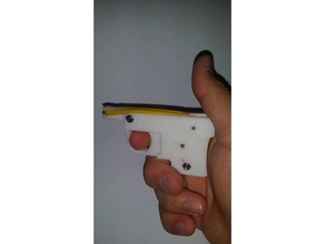 mini rubber band pistol 3d printing 3d print model - Mito3D