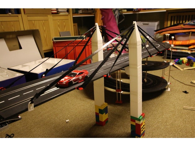 h ngebr cke pont suspendu slotcar piste jouets & jeux carrera 3D print model - Mito3D