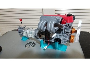 1 10 scale working 5 speed transmission 22re motor engineering toyota engine toyots transmossion 3d print model - Mito3D